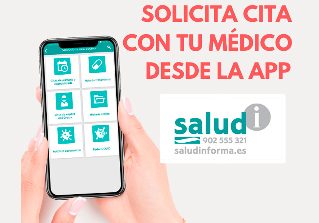 Solicitar cita con tu medico APP Salud Informa