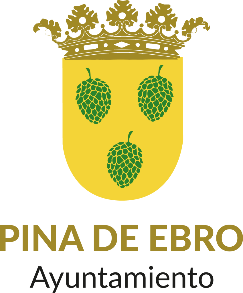 Escudo y titulo vertical color Pina de Ebro 2